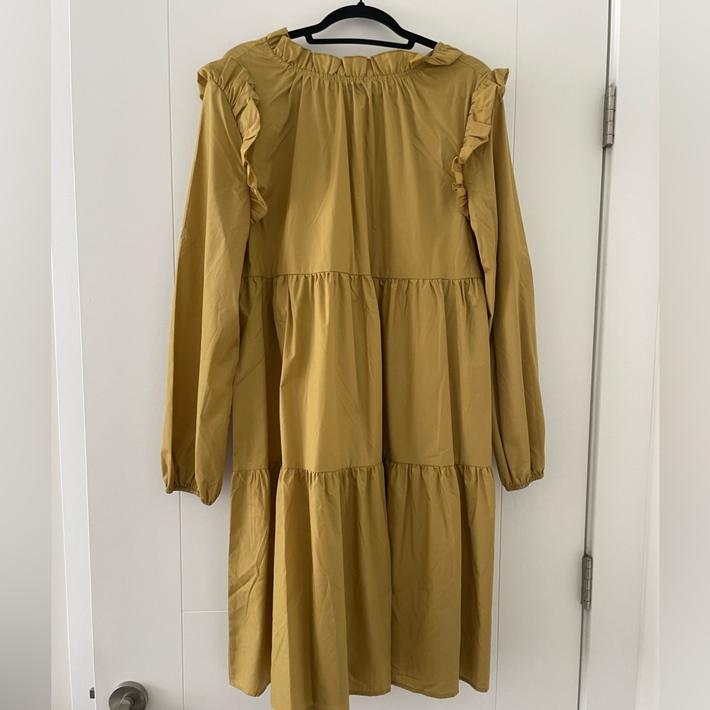 Ruffled Trim Smock Dress